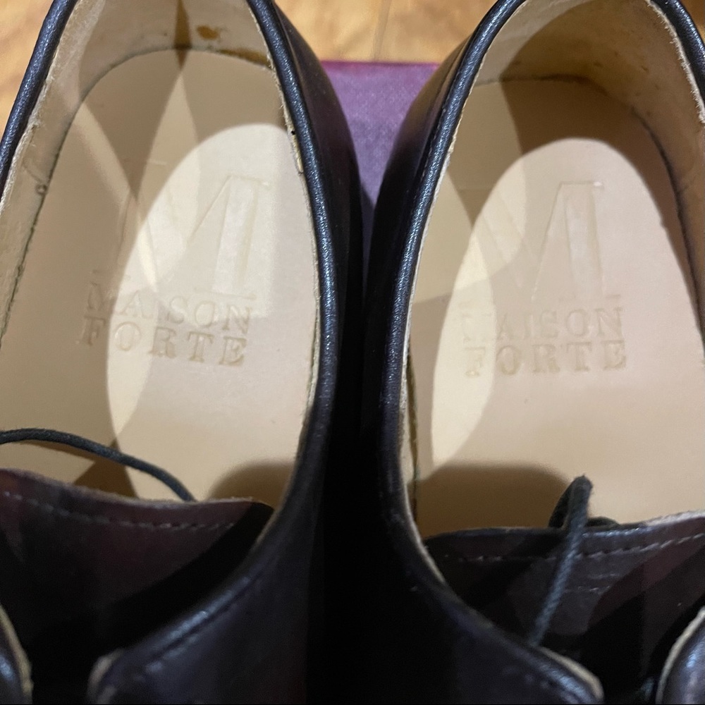 Brand New Maison Forte lace-up whole cut shoes Brown Sz 10 M - Picture 8 of 11